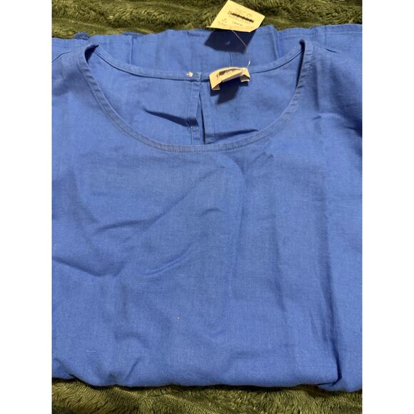 NWT J.Crew Embroidered trim shell Blue Sleeveless Tank Size Small Causal Linen - Picture 7 of 9